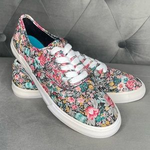 Mossimo Floral Sneakers Low Tops Roses Pattern Women’s 8